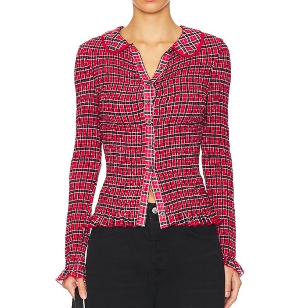 Free People Caught a Feeling Top | Size Small | Red Combo